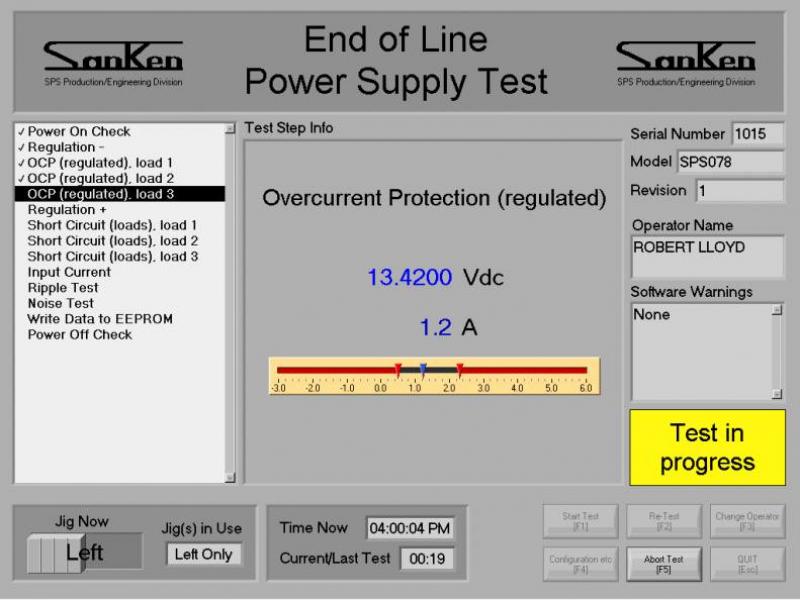 Power Supply End-of-Line Testing